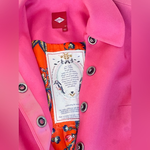 Oilily Pink Embroidered Coat - Picture 5 of 12